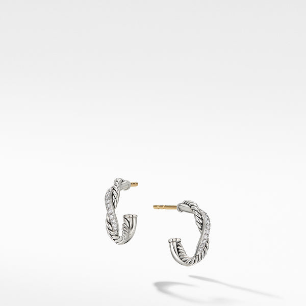 Petite Infinity Huggie Hoop Earring with Pave© Diamonds