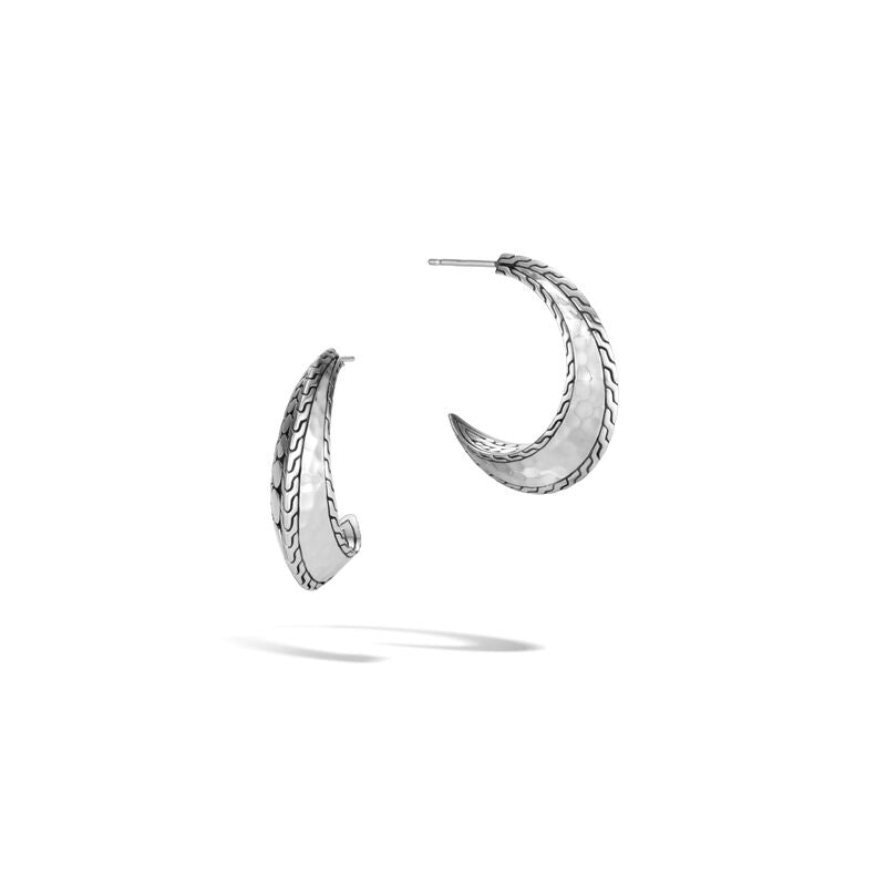 Dot Hammered Hoop Earring