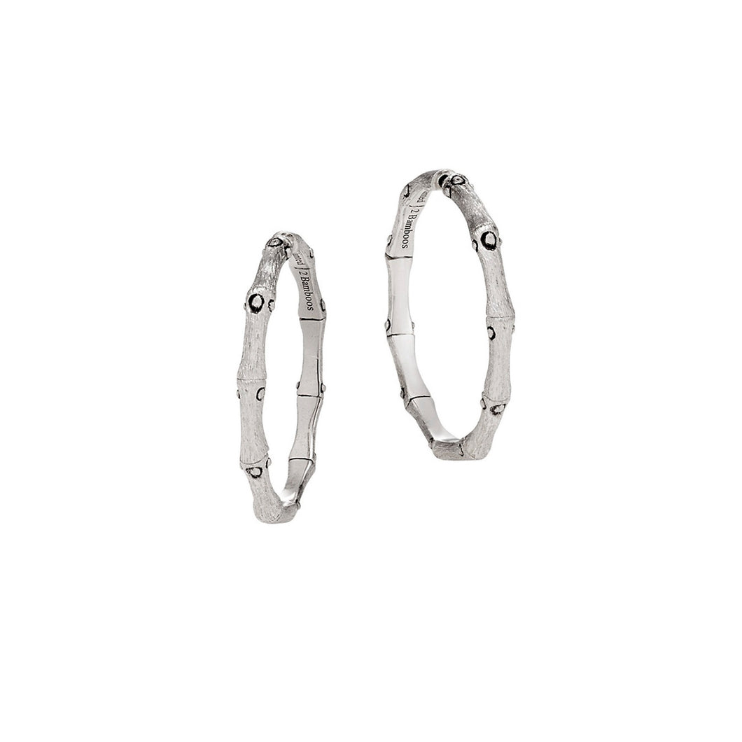 Bamboo Brushed Medium Hoops