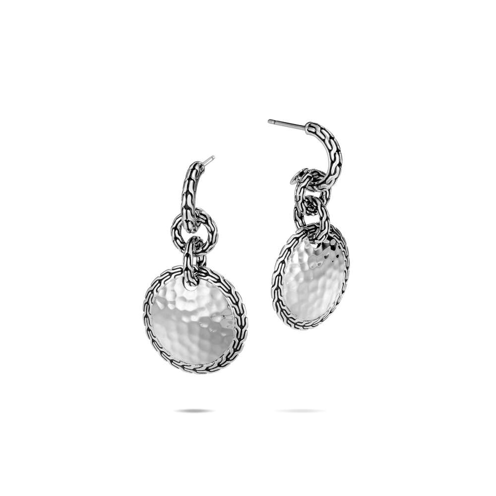 Classic Chain Hammered Drop Earring