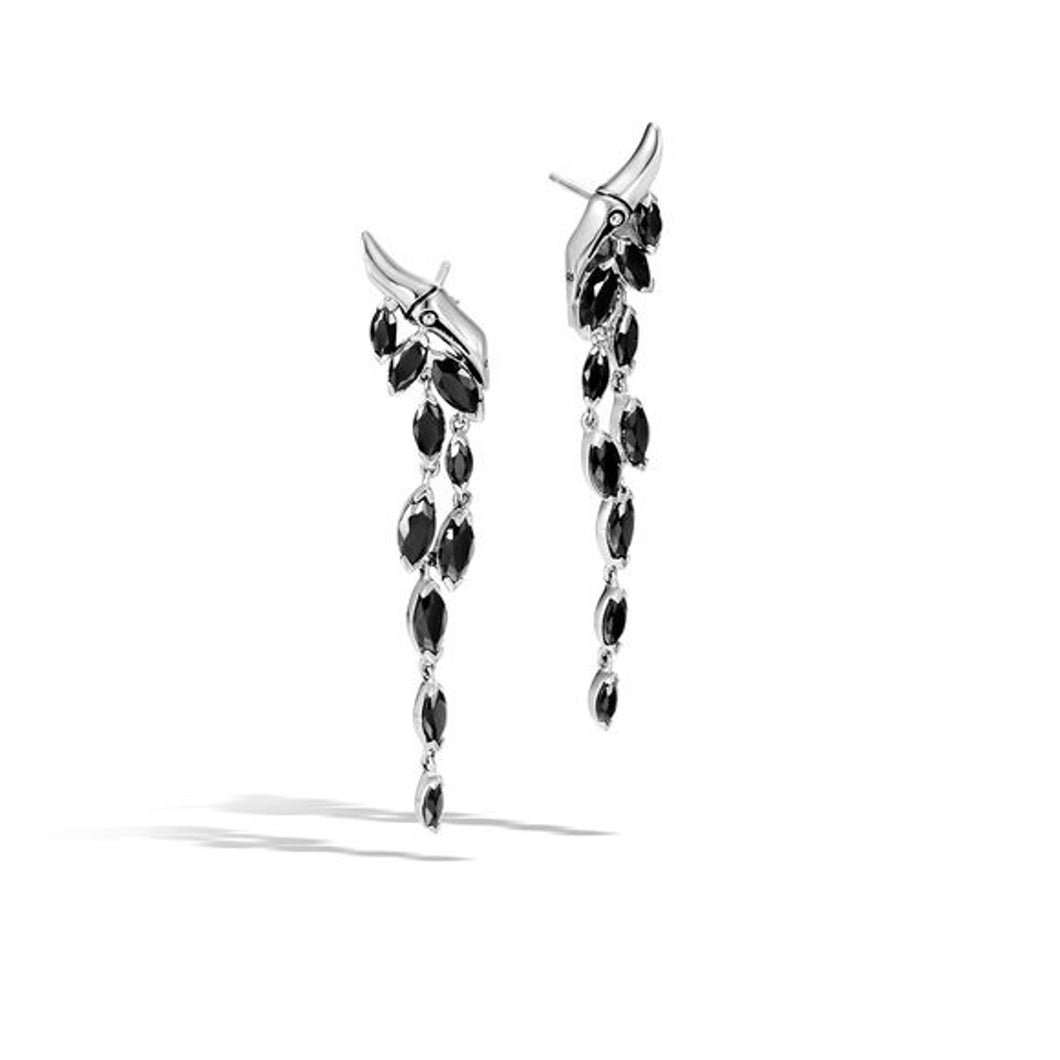 Women's Drop Earrings with Black Spinel