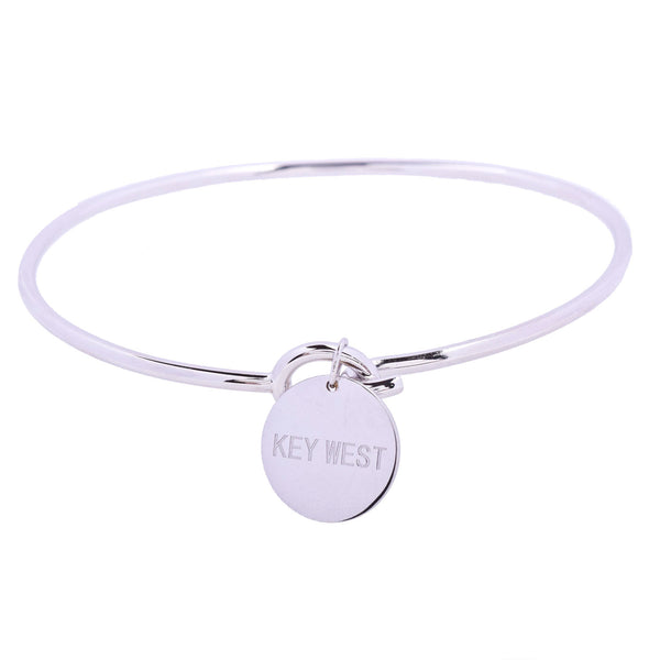 Key West Love Sterling Silver Charm Bangle