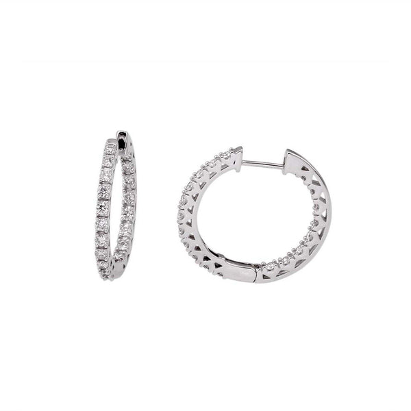 Inside Out Diamond Hoop Earrings