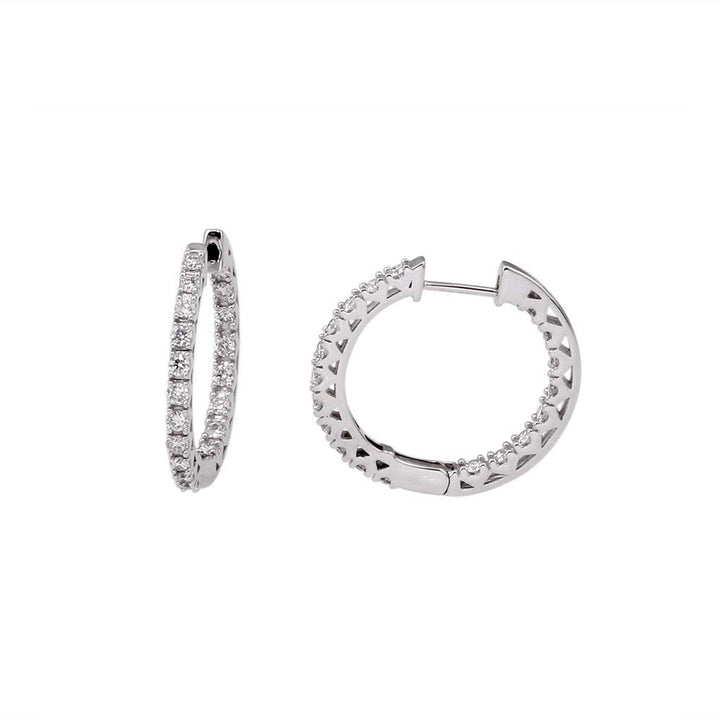 Inside Out Diamond Hoop Earrings
