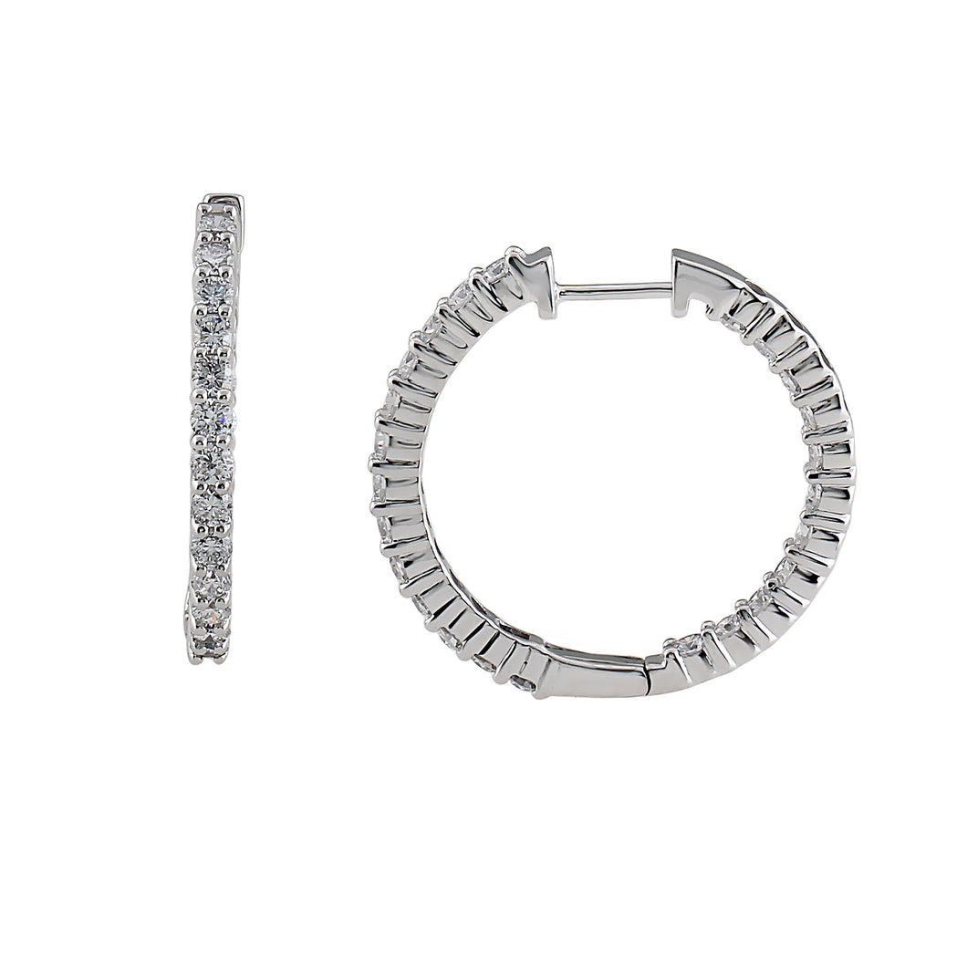 2.00 ctw. Lab-Created Diamond Inside Out Hoops in 14K Gold, 1
