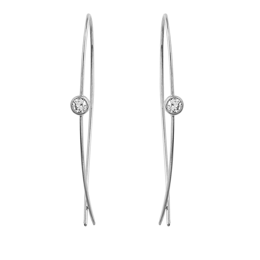 Phoenix Lab-Grown Diamond Hoop Earrings - Sterling Silver (.40 ct. tw.)