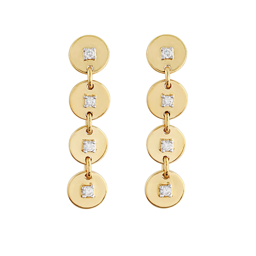 Phoenix Lab-Grown Diamond Drop Earrings - 14k Gold Over Sterling Silver (.14 ct. tw.)