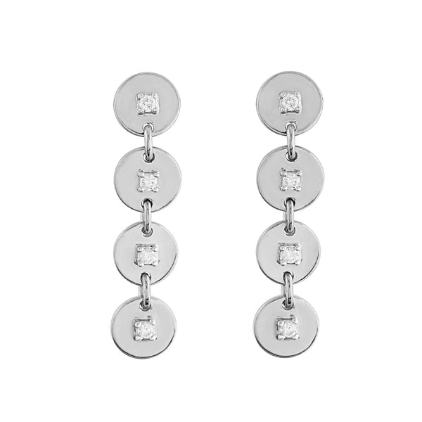 Phoenix Lab-Grown Diamond Drop Earrings - Sterling Silver (.14 ct. tw.)