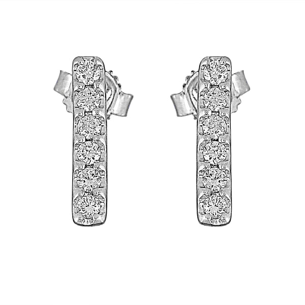 Flash Small Bar Lab-Grown Diamond Stud Earrings - Sterling Silver (.25 ct. tw.)