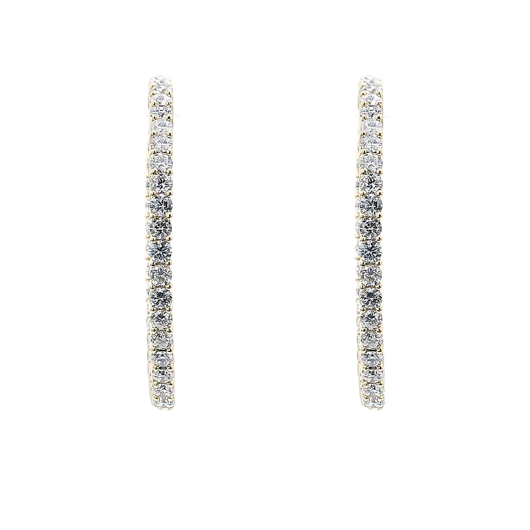 5.00 ctw. Lab-Created Diamond Inside Out Hoops in 14K Gold, 1.5