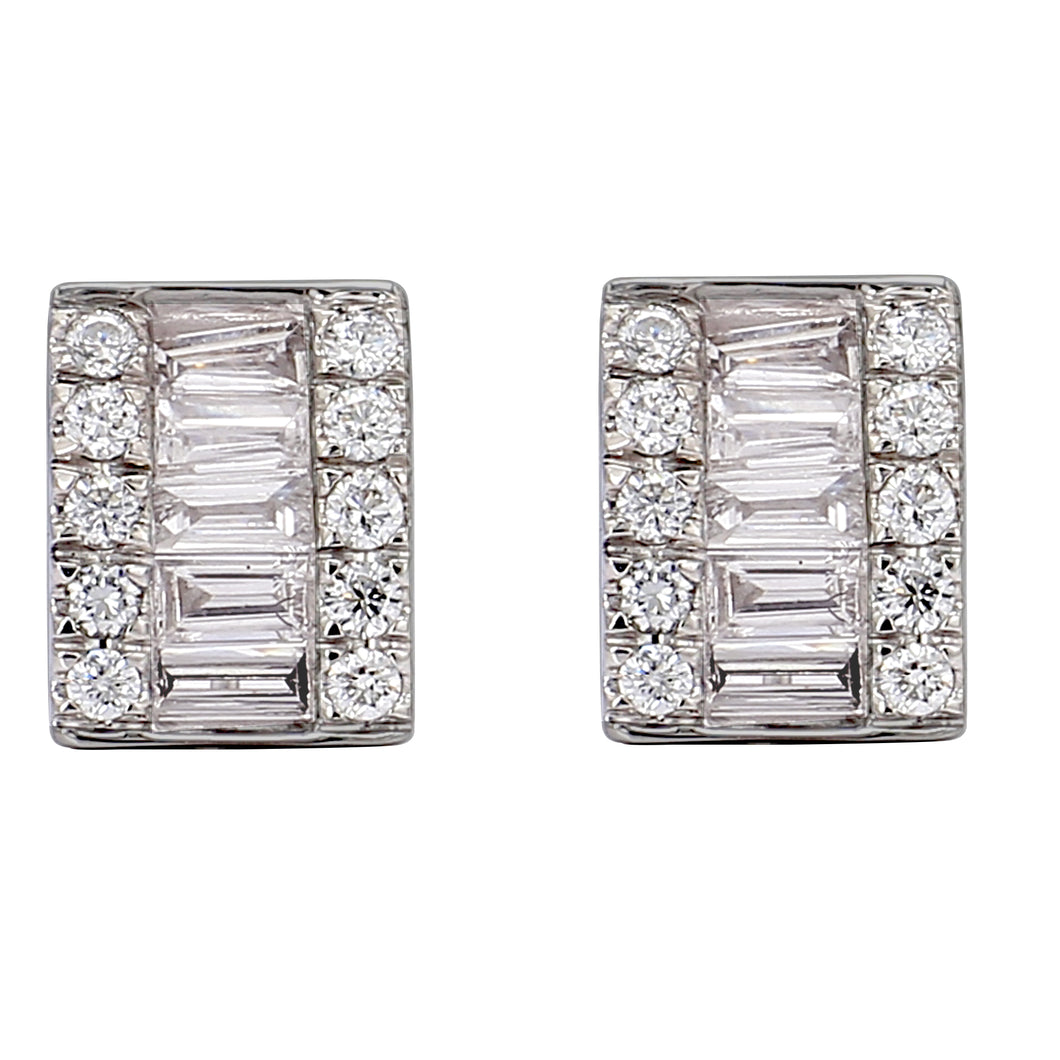 1.25CT.TW Lab-Created Diamond Earrings in 14K White Gold