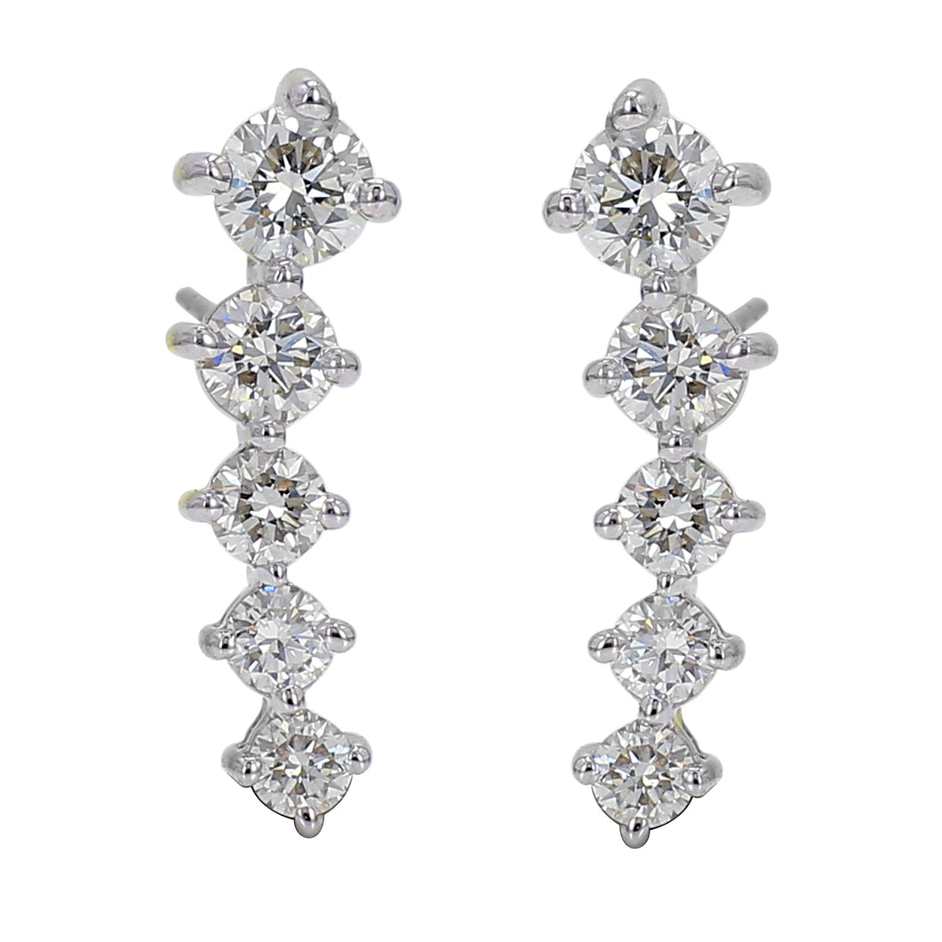 2.00 ctw. Lab-Created Diamond Earrings in 14K White Gold