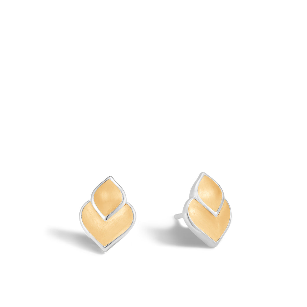 Legends Naga Stud Earrings in Silver and 18K Gold