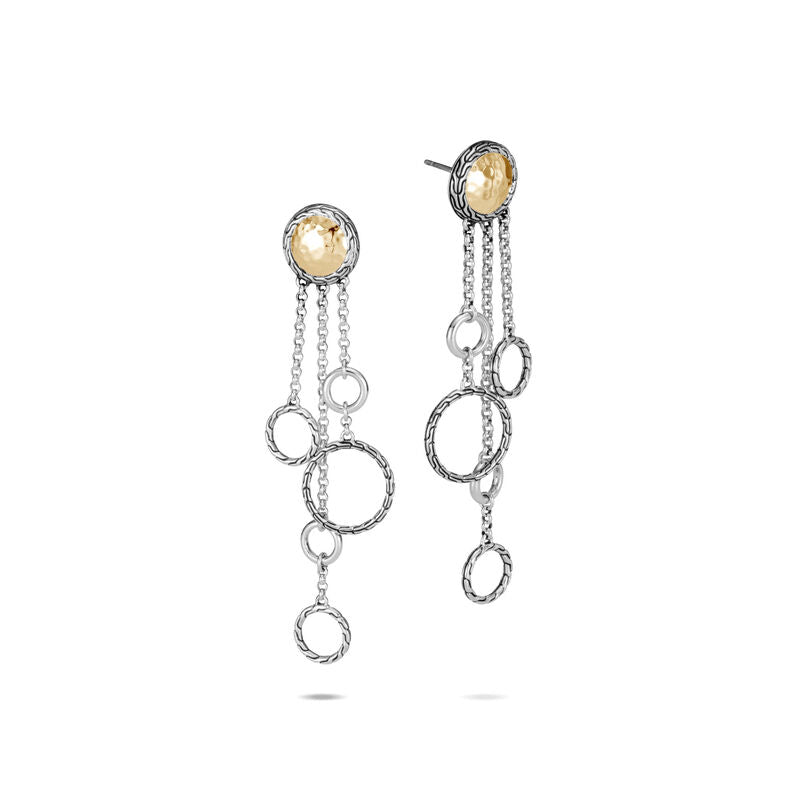 Classic Chain Hammered Chandelier Earring