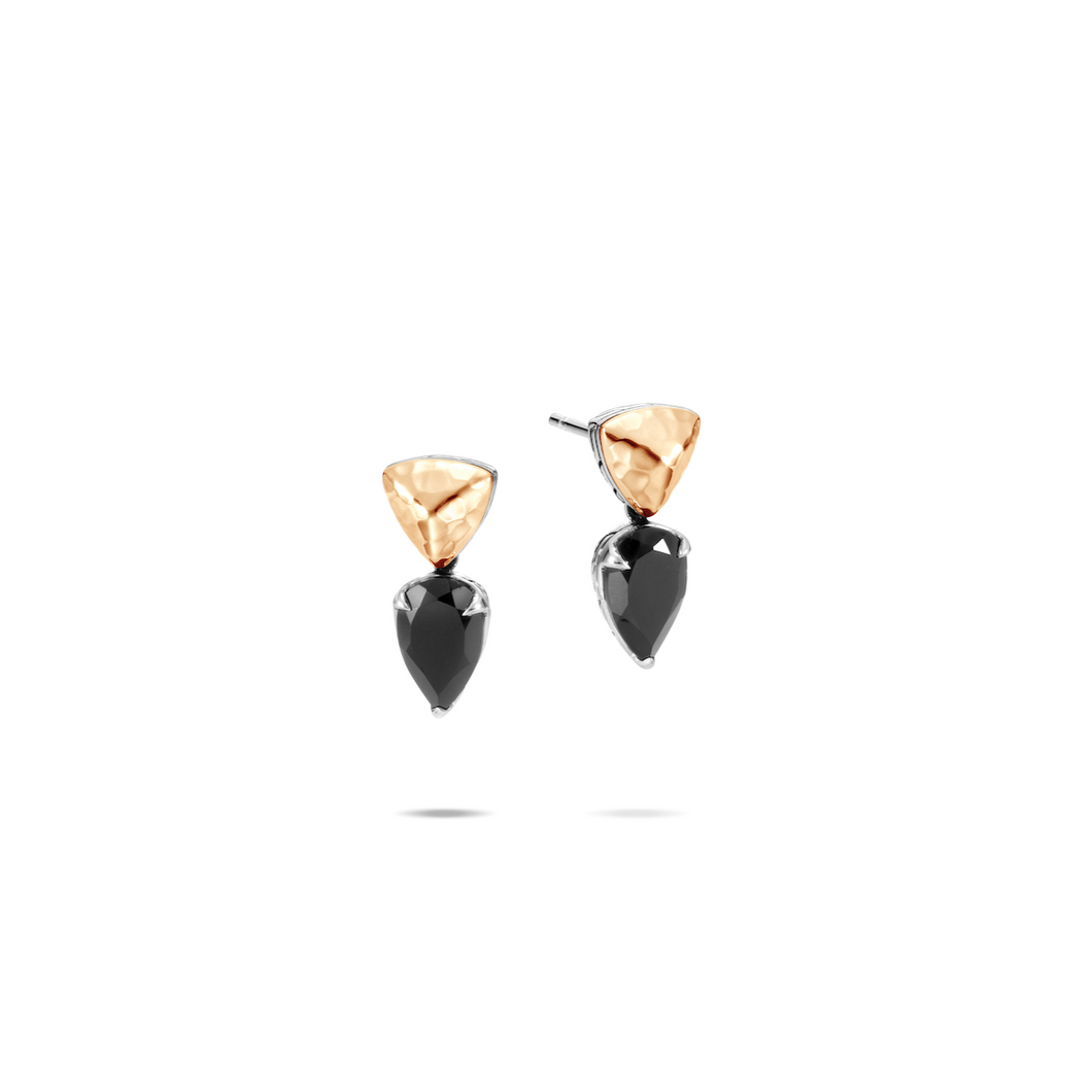 Classic Chain Drop Earring with Black Spinel