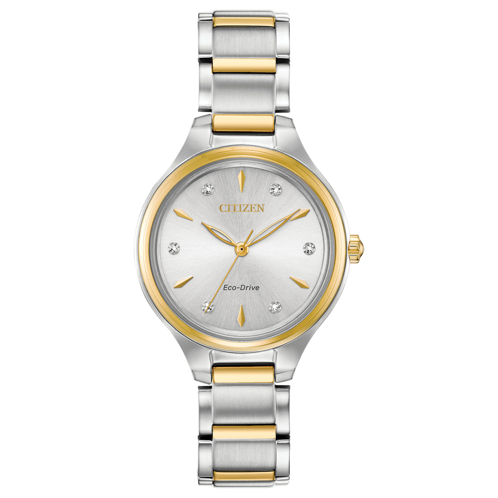 Women’s Citizen Corso Watch (Gold and Silver) Citizen Corso Womens Watch with White Dial and Stainless  main image 3