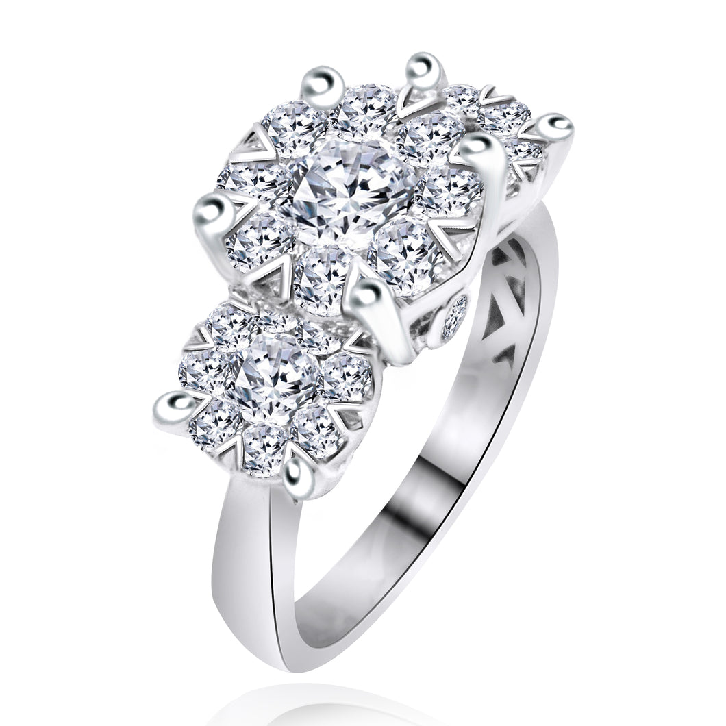 2.00 CTW Diamond Cluster Setting Ring