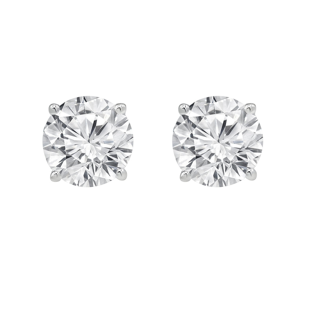 3.88 ctw. Lab-Created Diamond Stud Earrings in 14K White Gold