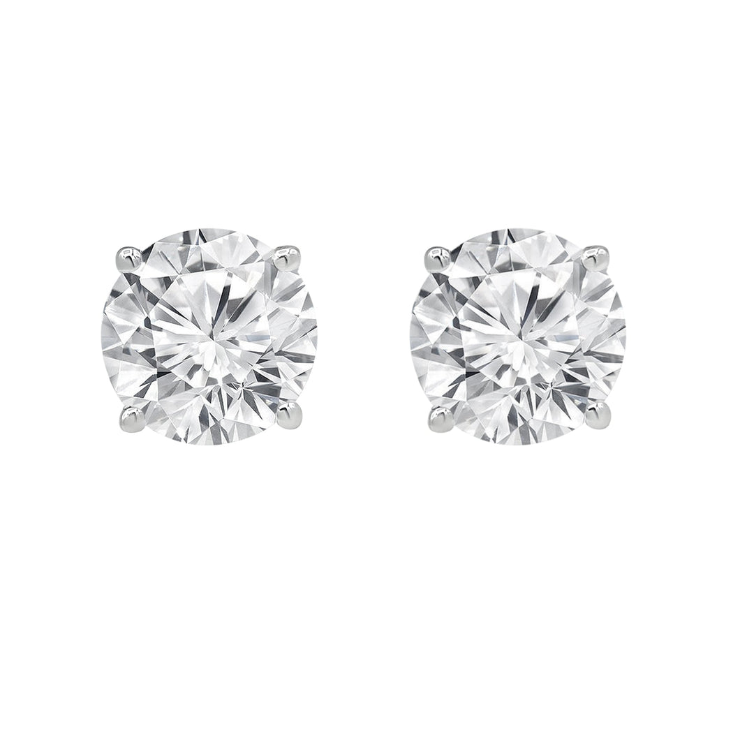 5.62 ctw. Lab-Created Diamond Stud Earrings in 14K White Gold