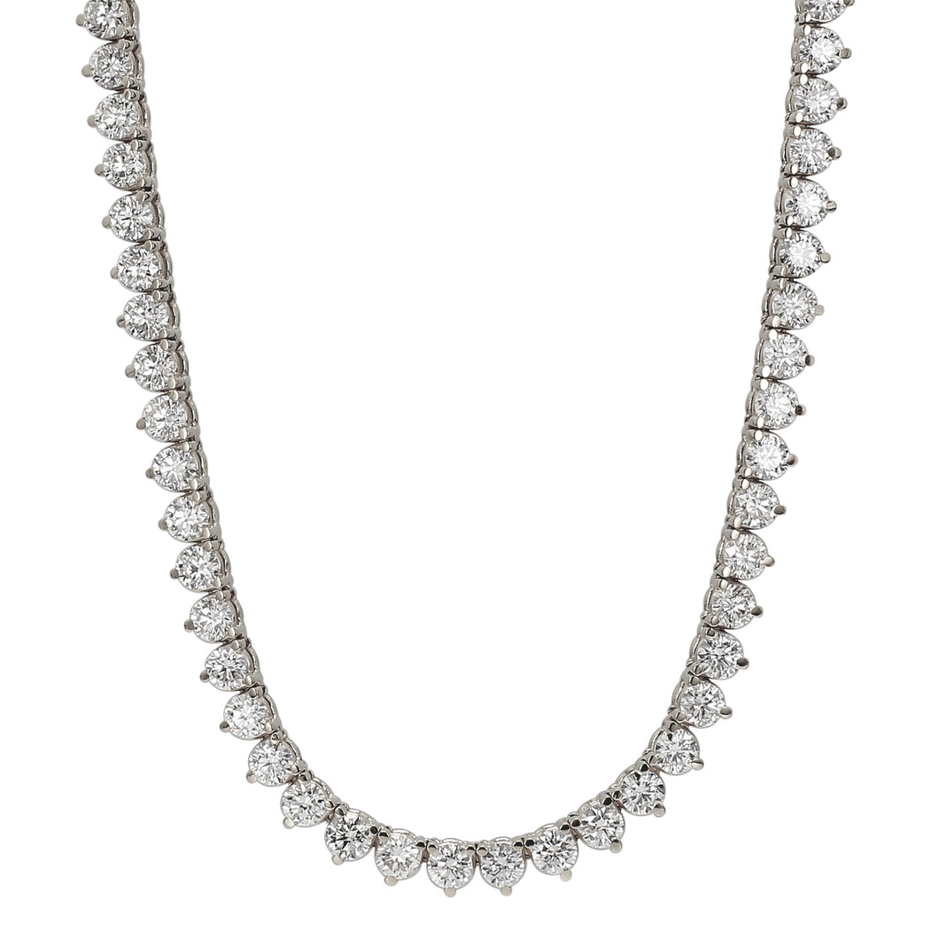 10.00 ctw. Lab-Created Diamond Set Tennis Necklace 17.5