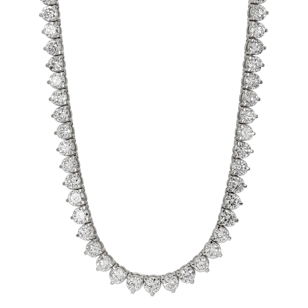 15.00 ctw. Lab-Created Diamond Set Tennis Necklace 17.5