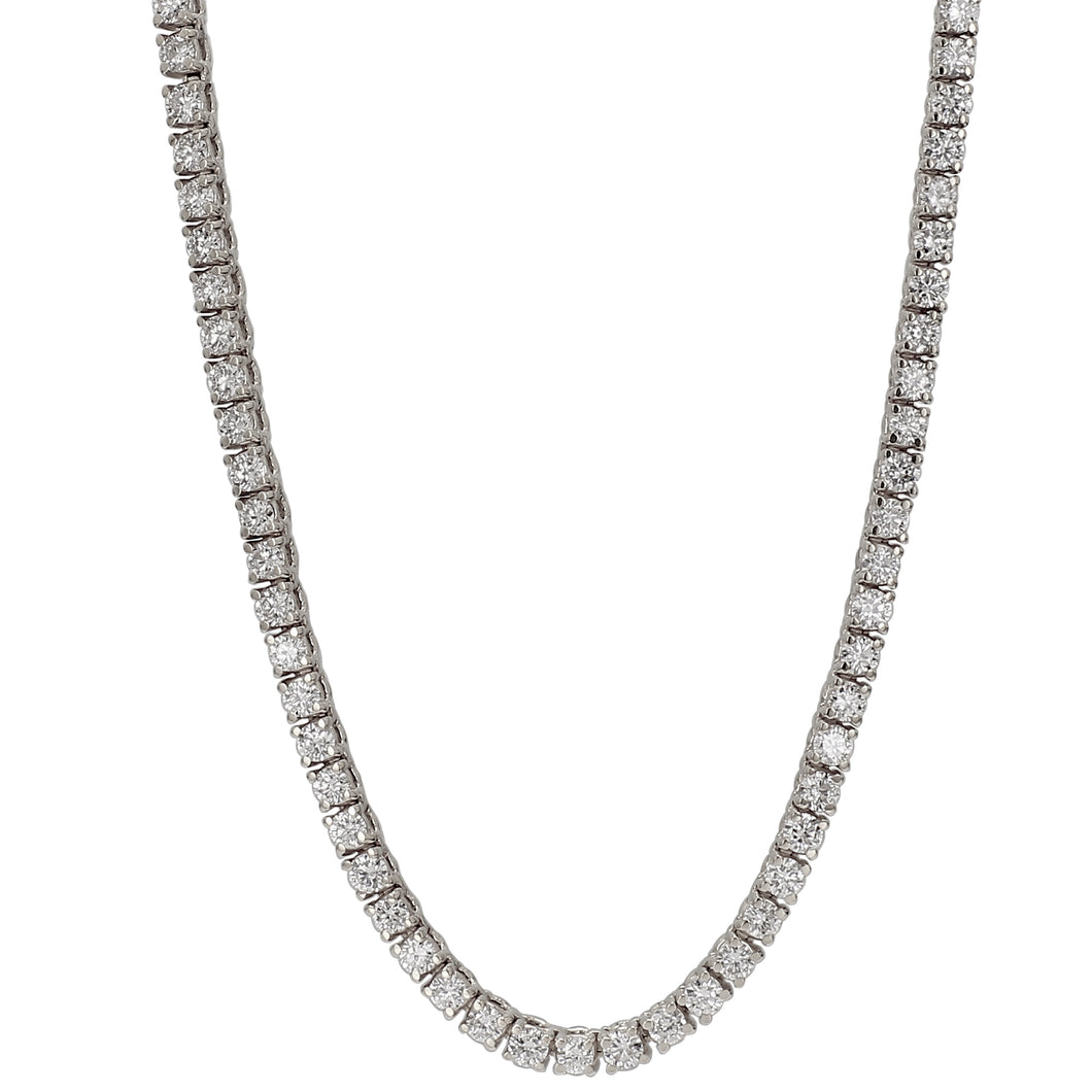 6.00 ctw. Lab-Created Diamond Set Tennis Necklace 17.5