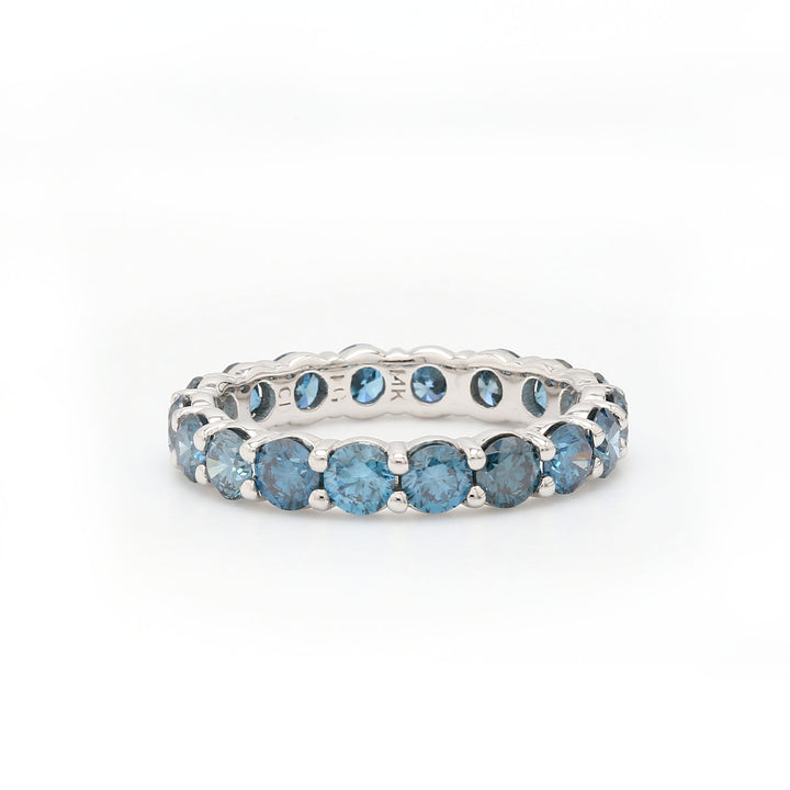 Blue Diamond Eternity Band
