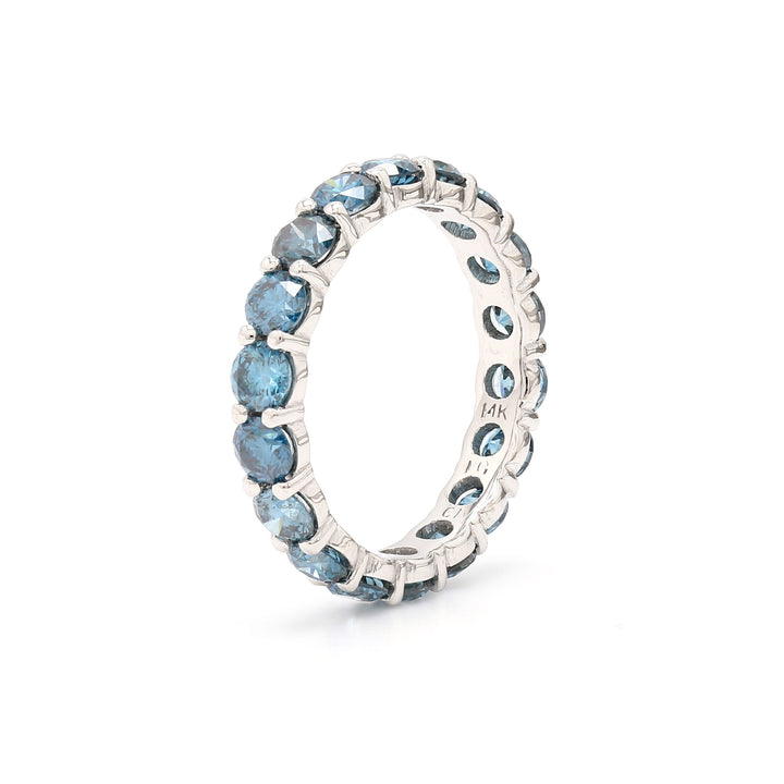 Blue Diamond Eternity Band