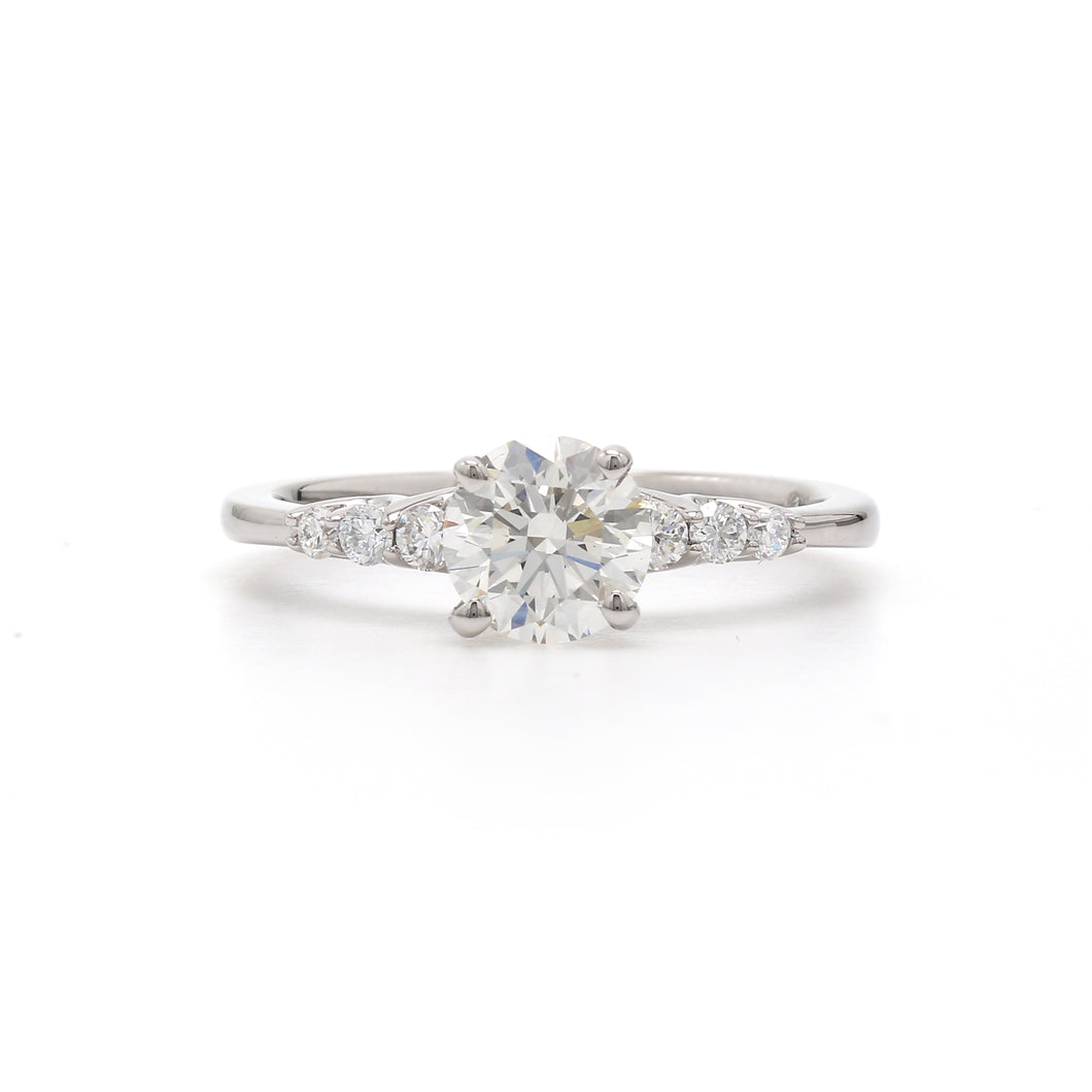0.50 CT TW Lab-Created Round Diamond Solitaire Ring in 14K White Gold