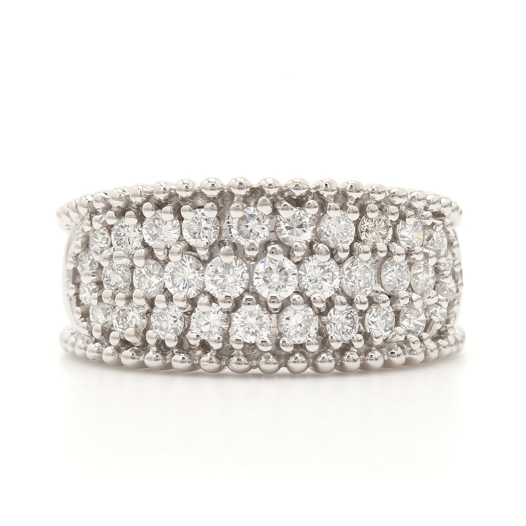 1.00CTTW Lab-Created Diamond Multi Row Band in 14K White Gold