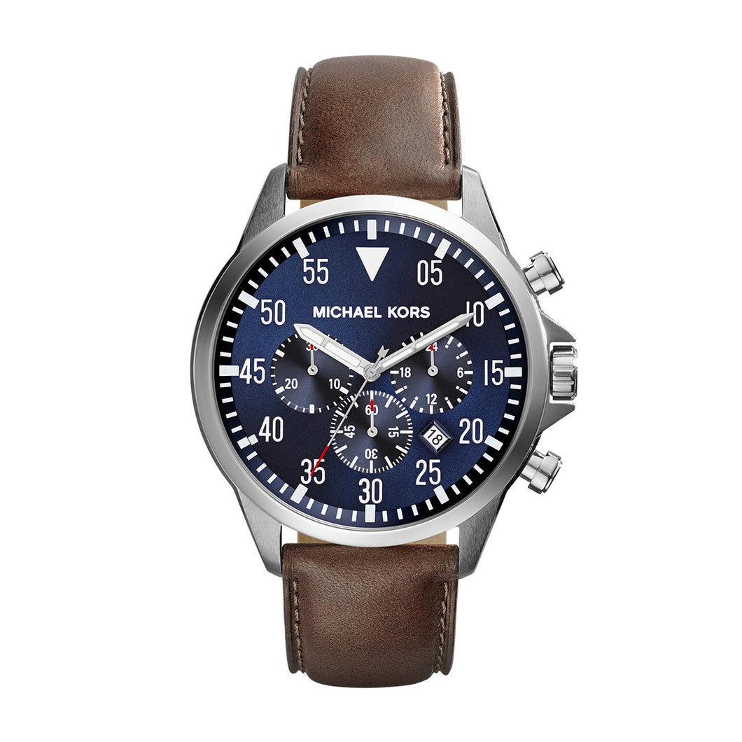 Men's Gage Chronograph Brown Leather Watch