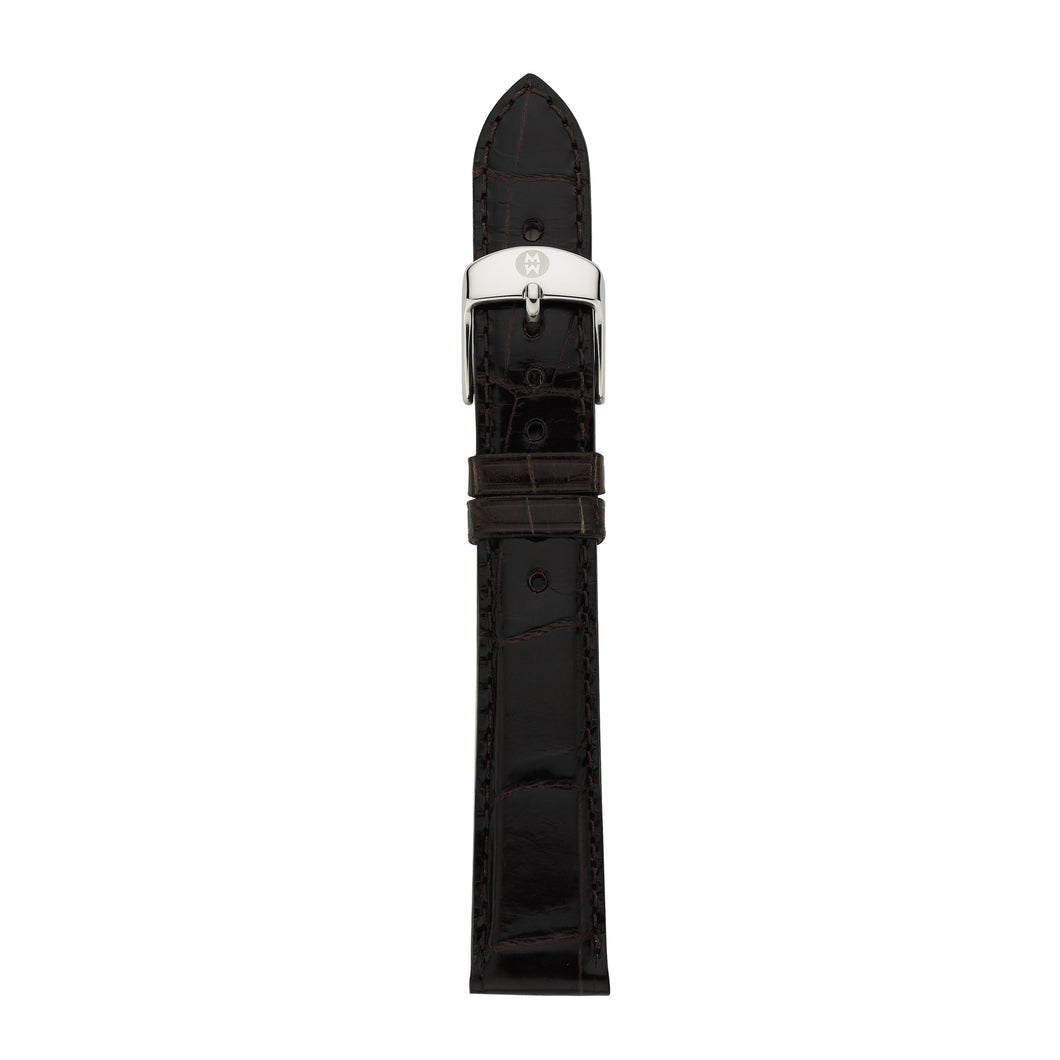 16mm Espresso Alligator Strap