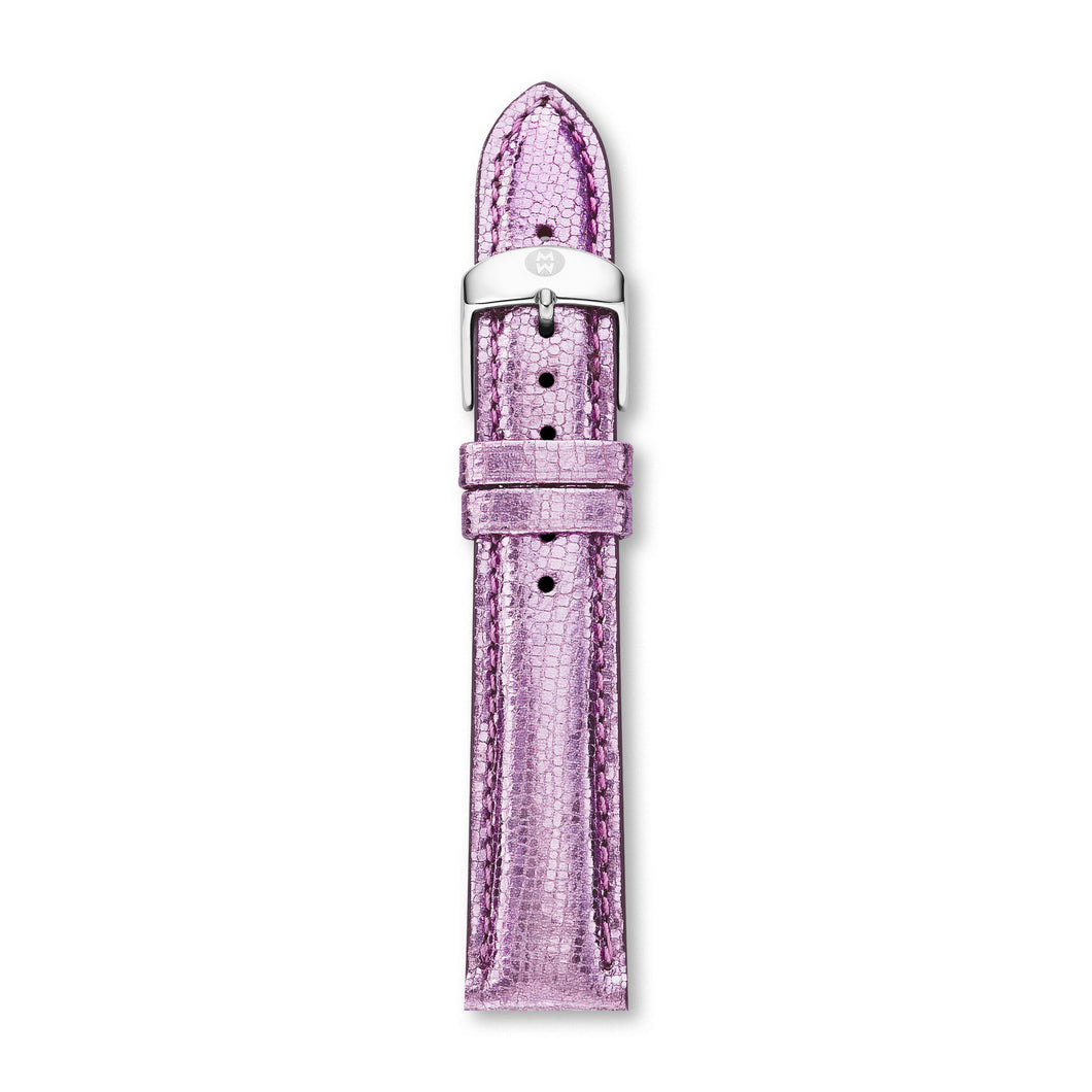 16mm Light Purple Leather Strap