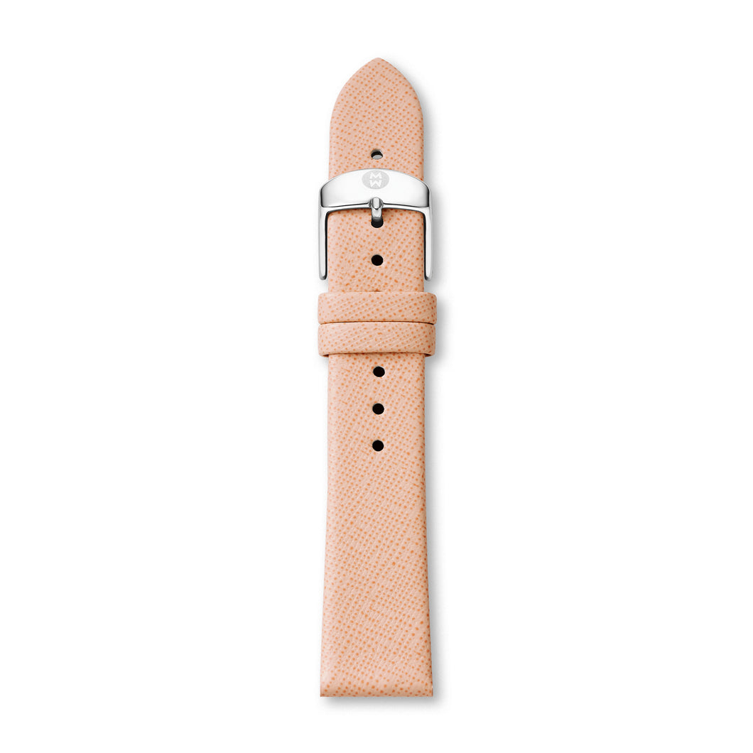 16mm Peach Thin Saffiano Strap