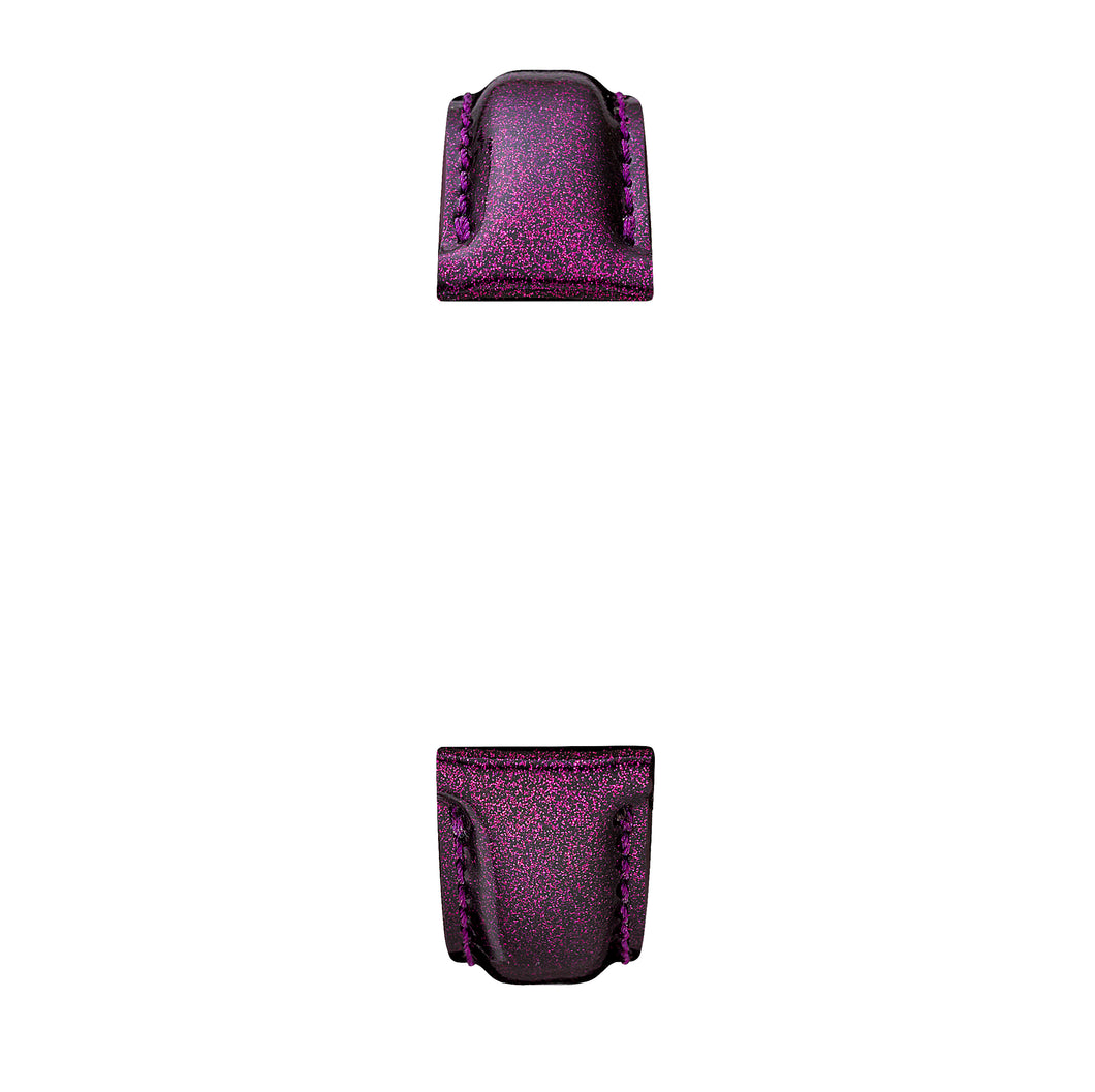 18 mm Purple Glitter Leather Strap
