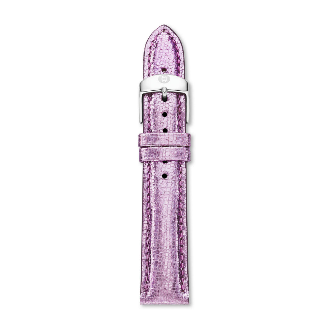 18mm Light Purple Leather Strap