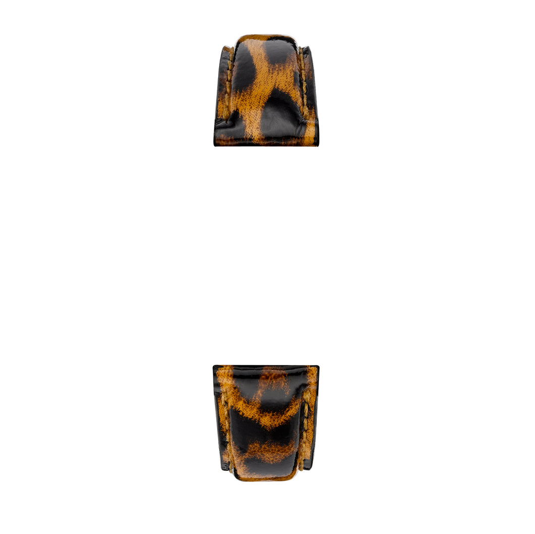 18mm Cheetah Patent Leather Strap