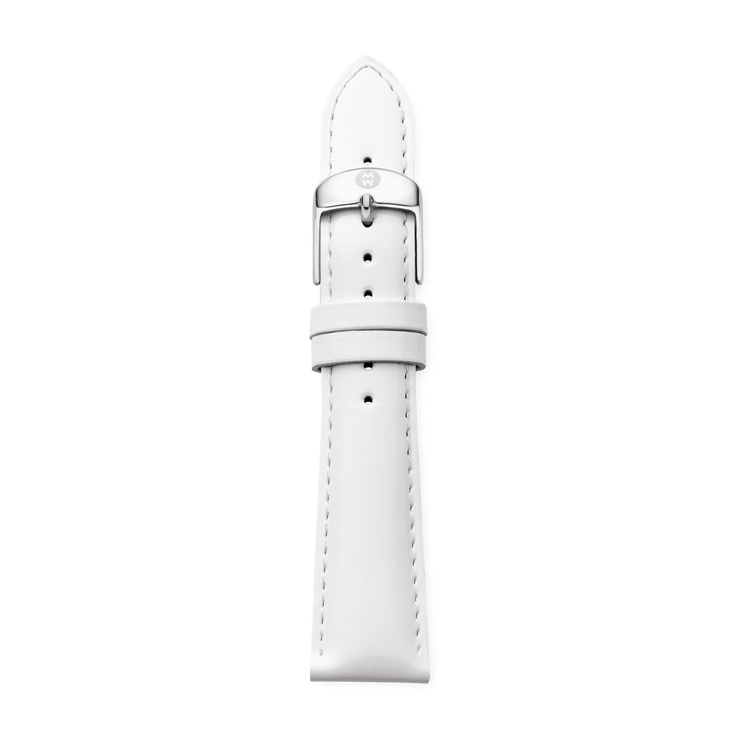20mm White Patent Leather Strap