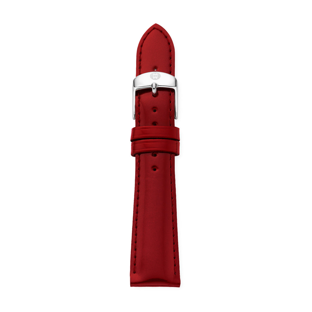 20mm Scarlet Patent Leather Strap