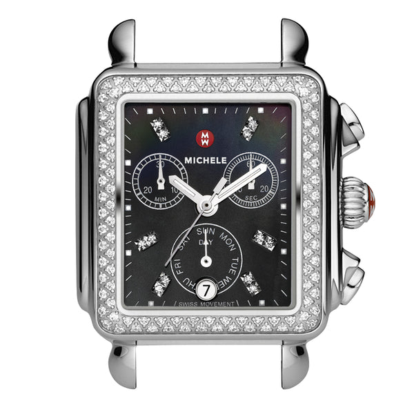 Signature Deco Diamond, Black Diamond Dial Watch Head
