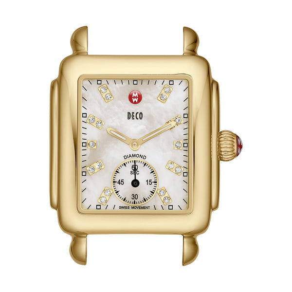 Deco Diamond Accent Gold Watch Case