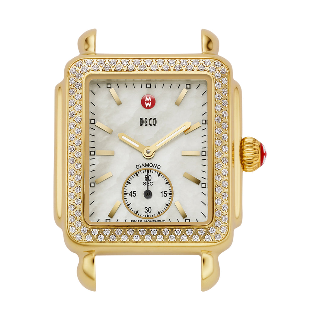Deco Diamond Bezel Gold Watch Case