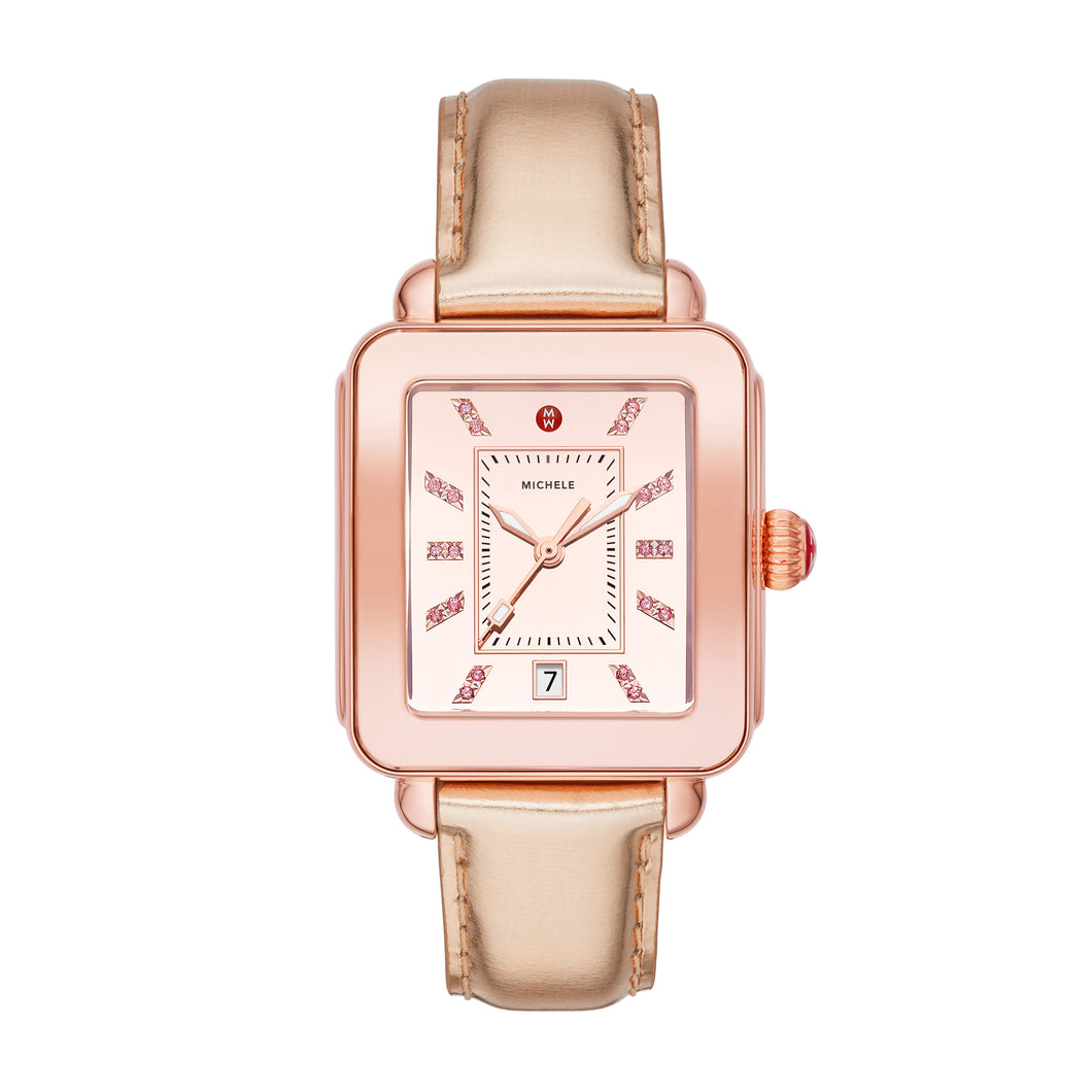 Deco Sport High Shine Pink Gold and Pink Leather