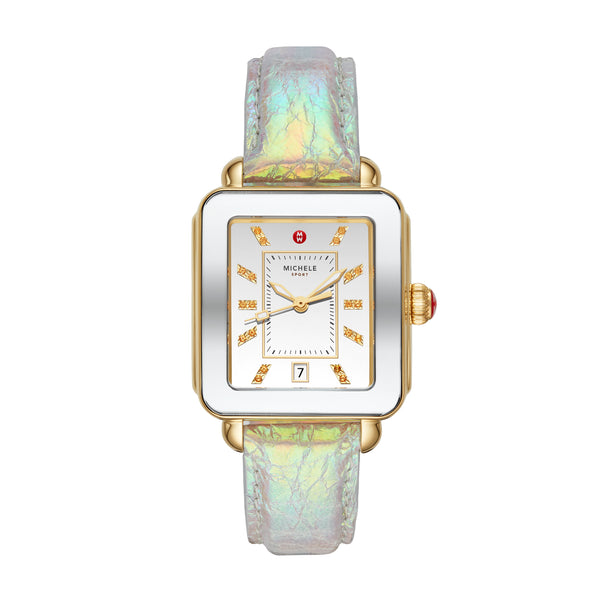 Deco Sport Two-Tone Gold-Tone Topaz Dial Watch