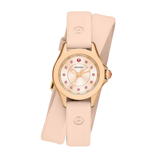 Cape Mini Rose Gold Tone Peach Watch