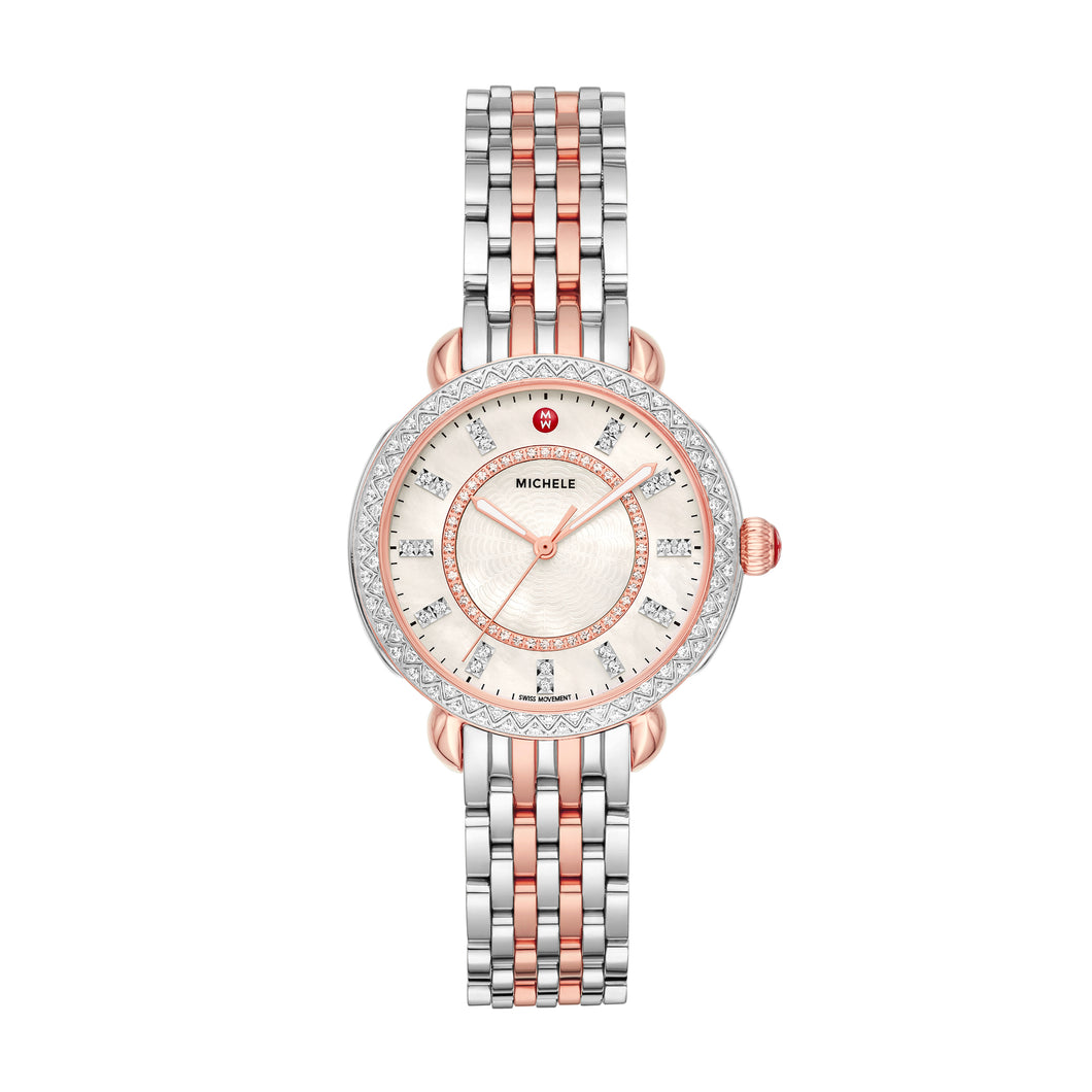 Sidney Classic Two-Tone Pink Gold Diamond Watch