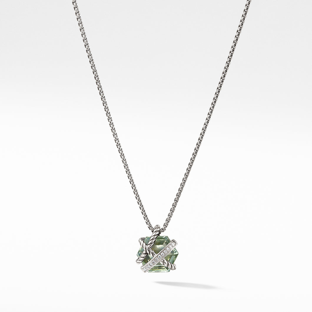 Necklace with Prasiolite and Diamonds