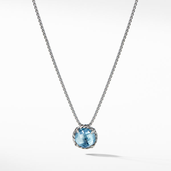 Chatelaine Pendant Necklace with Blue Topaz