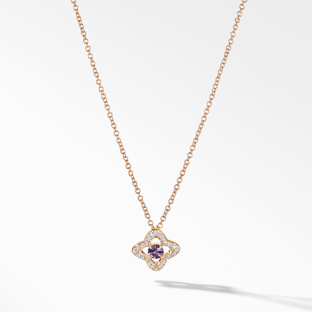 Necklace with Amethyst and Diamonds in 18K Gold