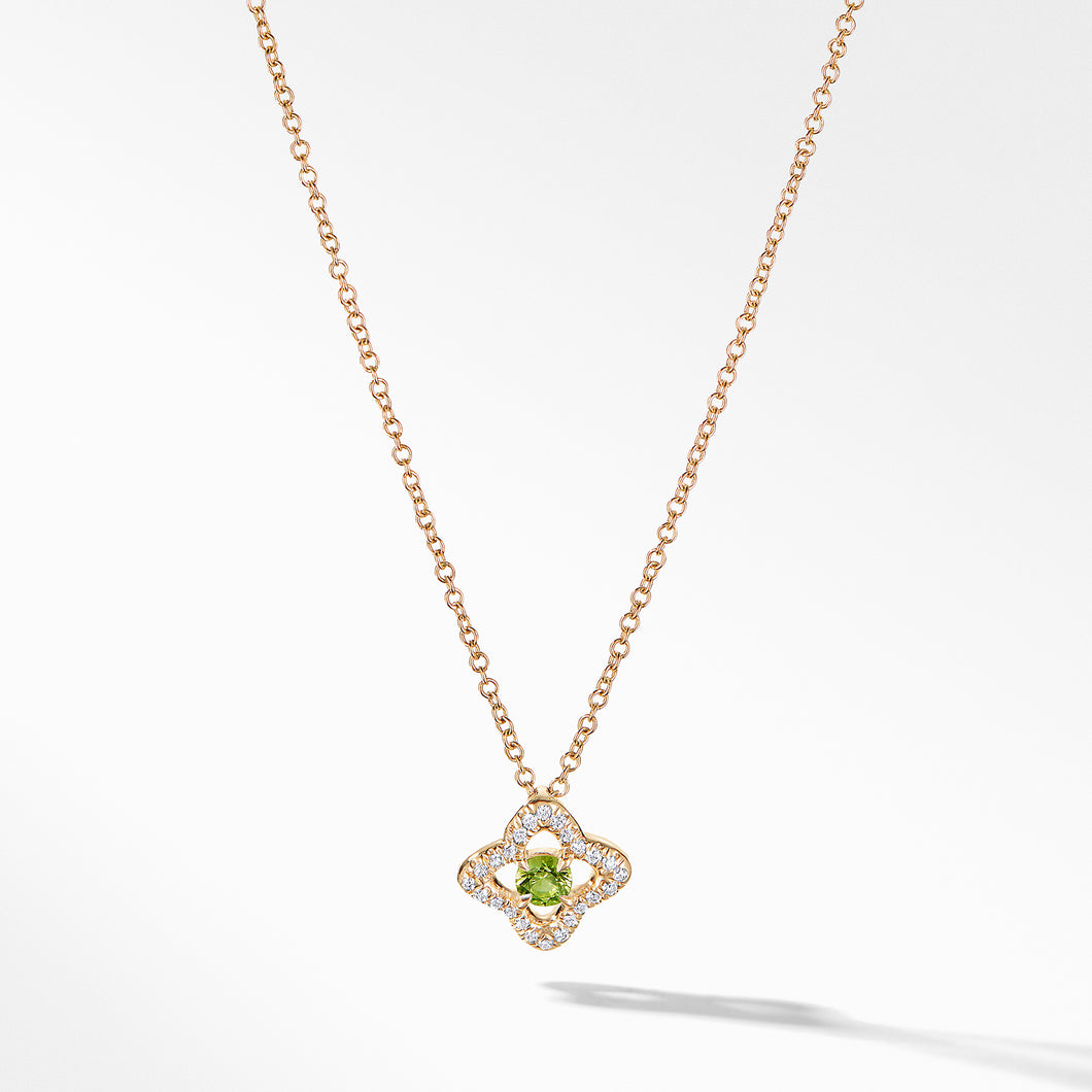 Necklace with Peridot and Diamonds in 18K Gold